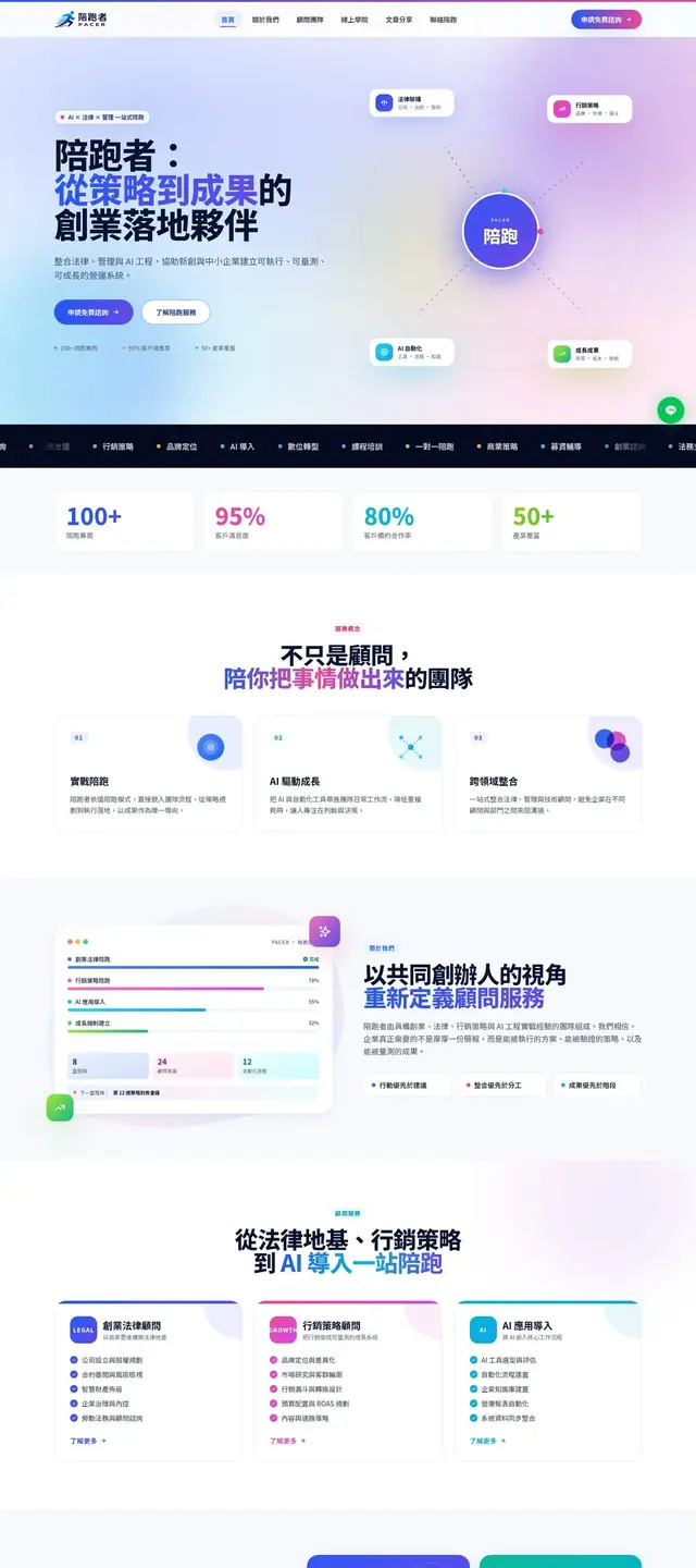 陪跑者 PACER 網站截圖