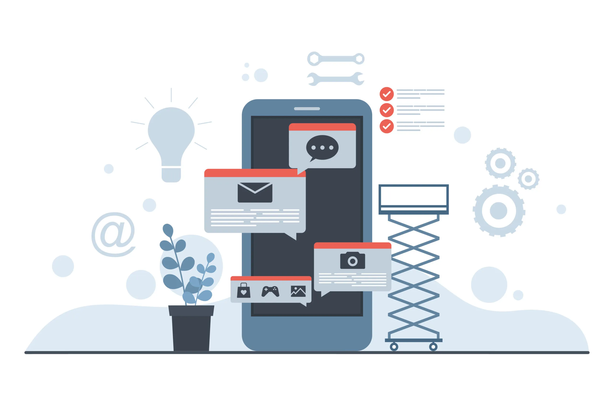 網站架設大補帖：流程架構網頁設計心法全公開 - Mobile App Process Flat Design