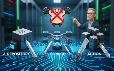 肥 Controller 瘦不下來?Laravel 後台架構深度比較:Repository vs. Service vs. Action 模式,選對你的武器!