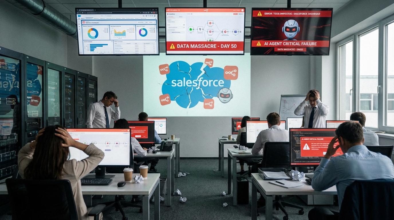 2026 企業級災難現場：AI 代理人、Salesforce 與 n8n 聯手引爆的 CRM 資料大屠殺與 50 天血淚復盤