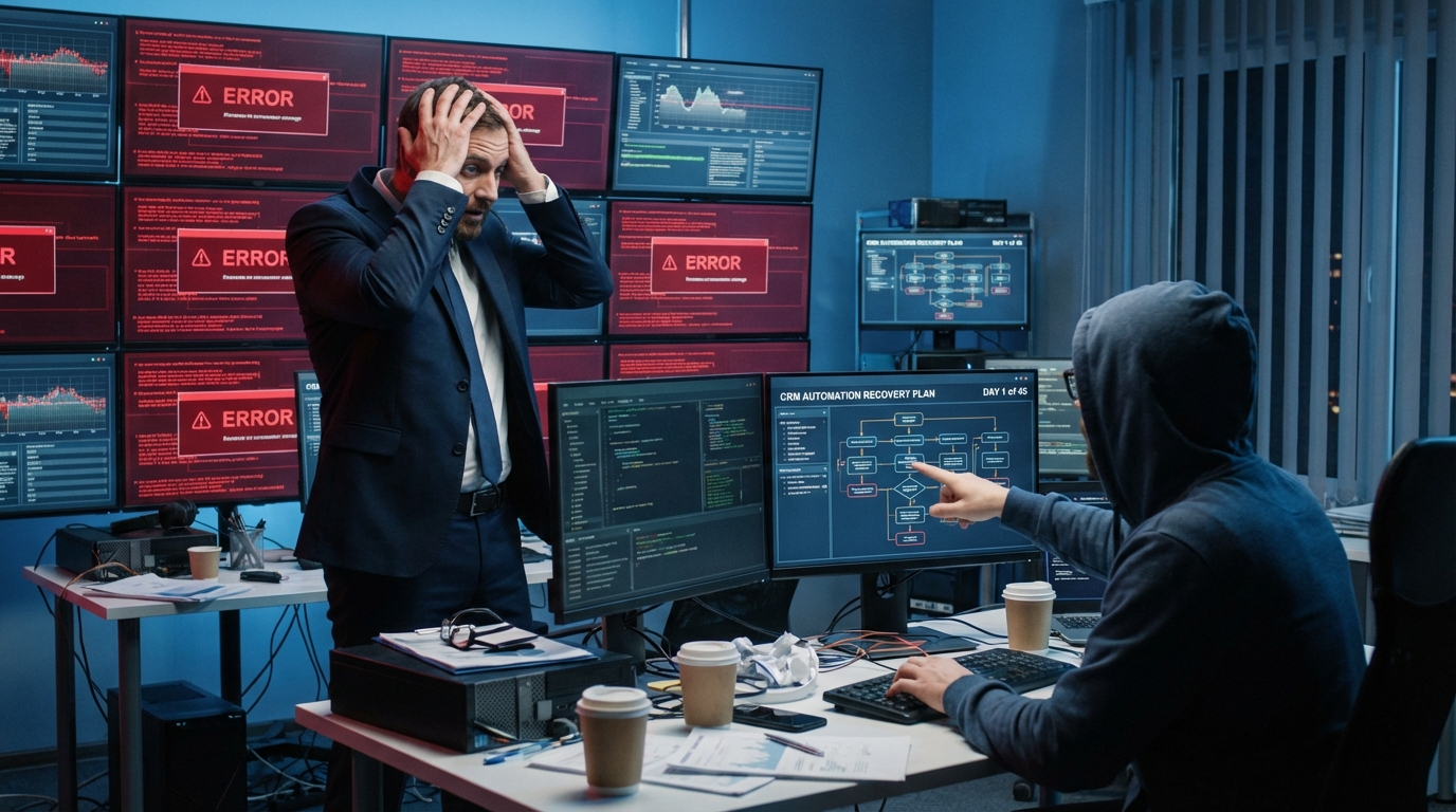 業務主管一句「AI 幫我跑流程就好」，差點引發 CRM 名單大災難：45 天自動化血淚補洞實錄